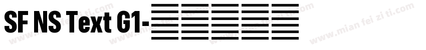 SF NS Text G1字体转换